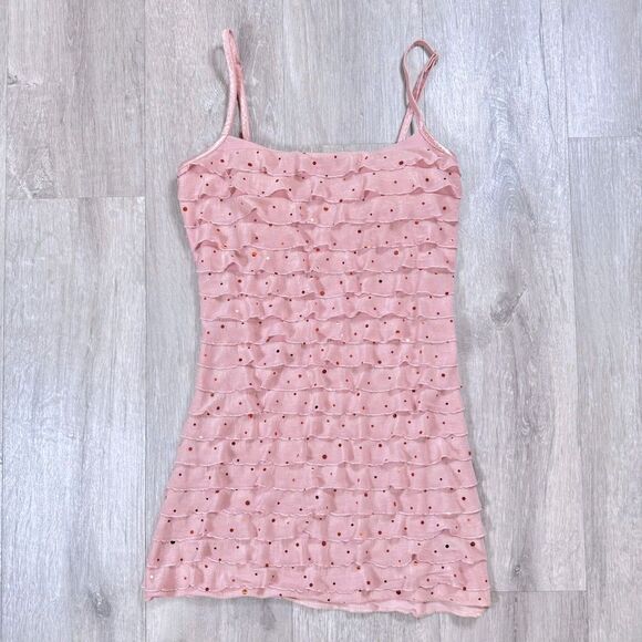 Pink Layered Ruffle Camisole Top XS - Picture 1 of 4